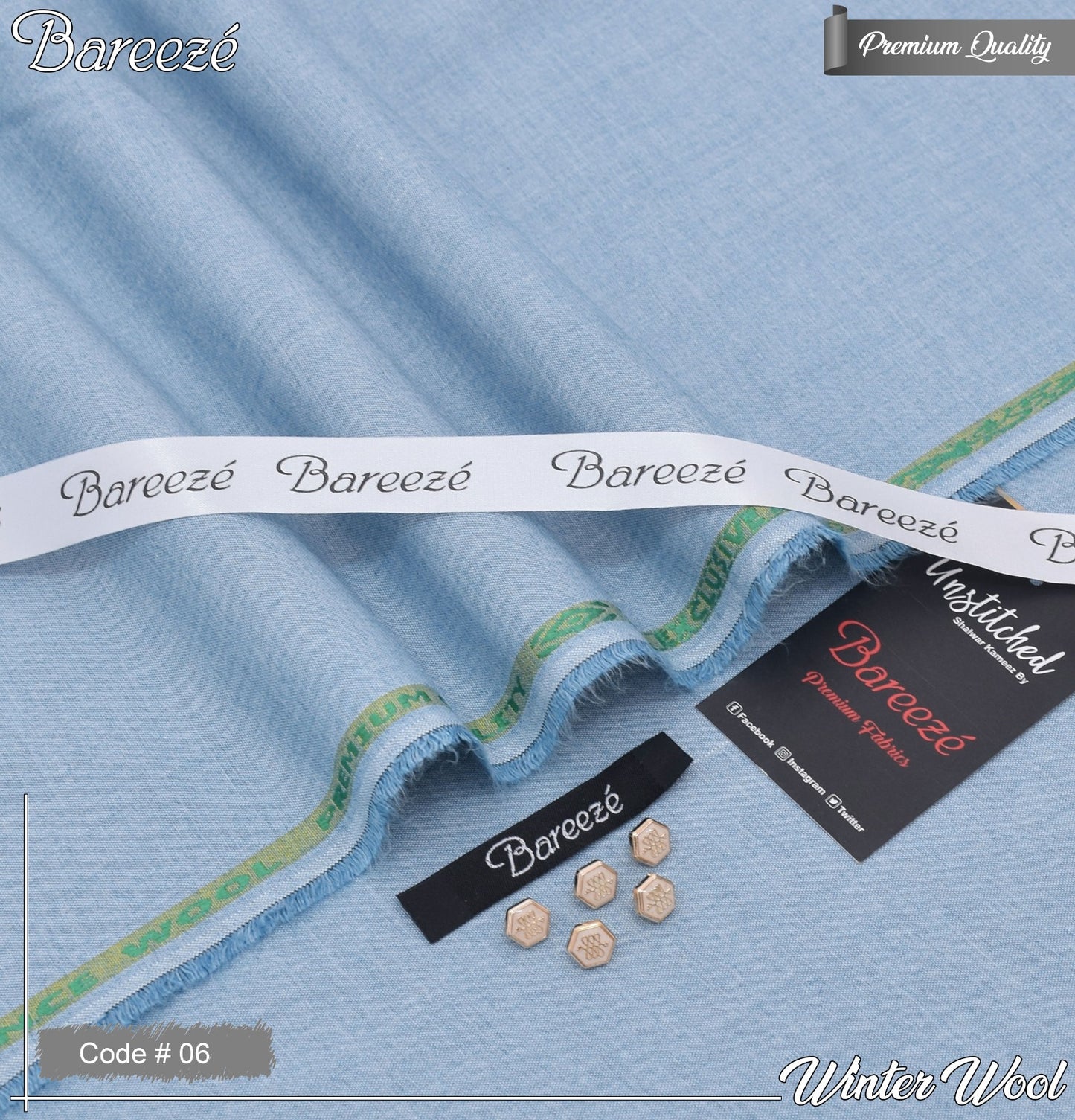 BAREEZE Men’s Luxury Winter Wool – Premium Unstitched Fabric