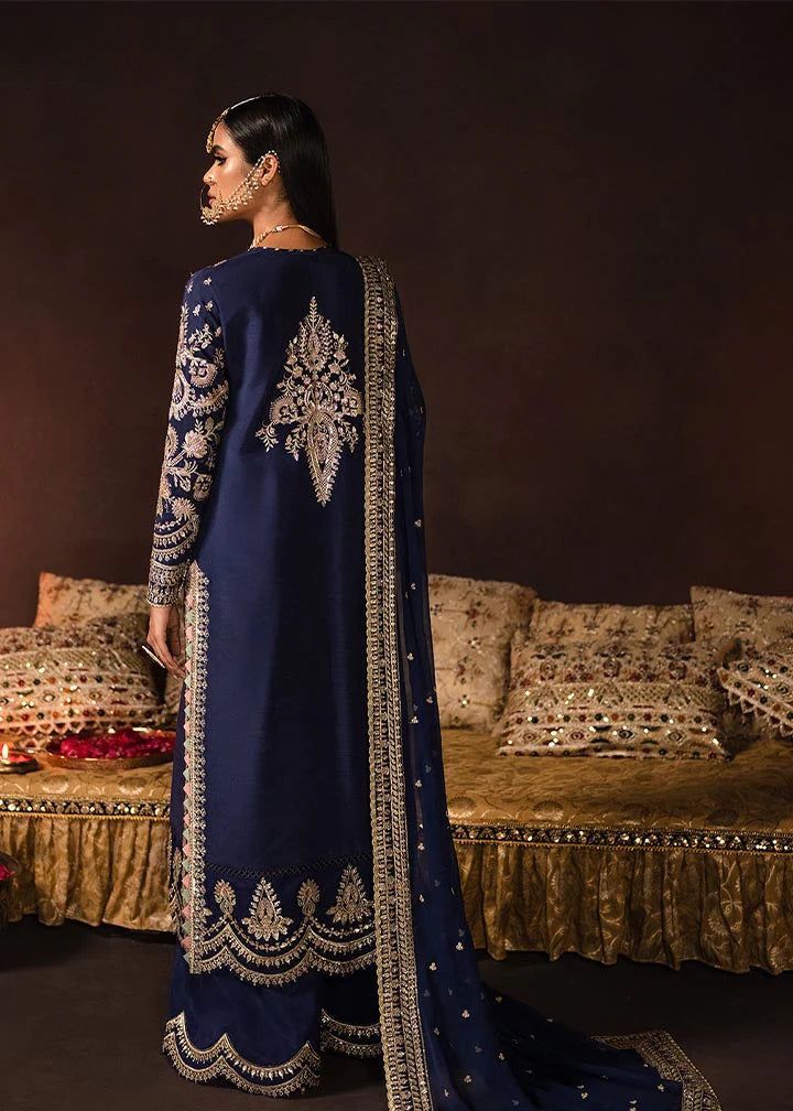 JAZMIN Velvet Embroidered Copper Zari Work – Luxury Unstitched 3PC Suit
