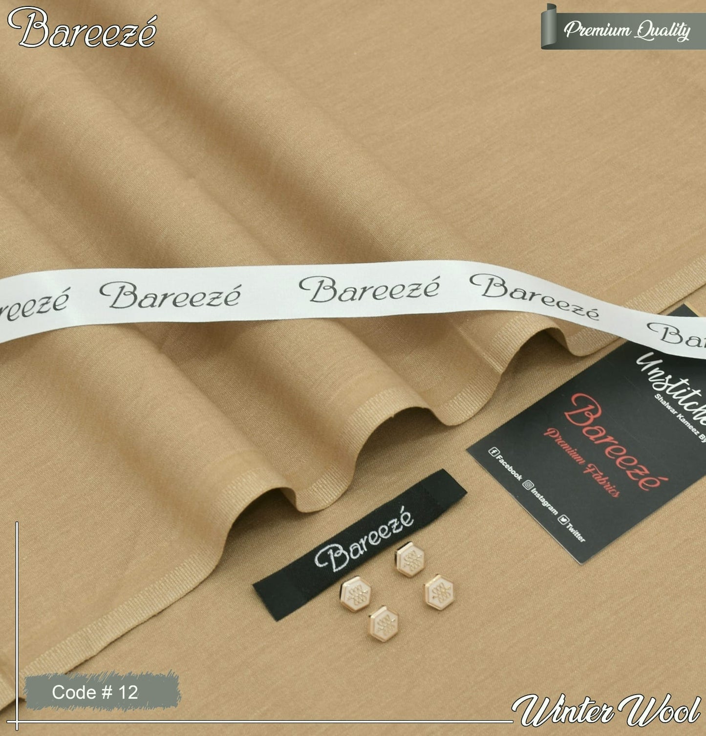 BAREEZE Men’s Luxury Winter Wool – Premium Unstitched Fabric