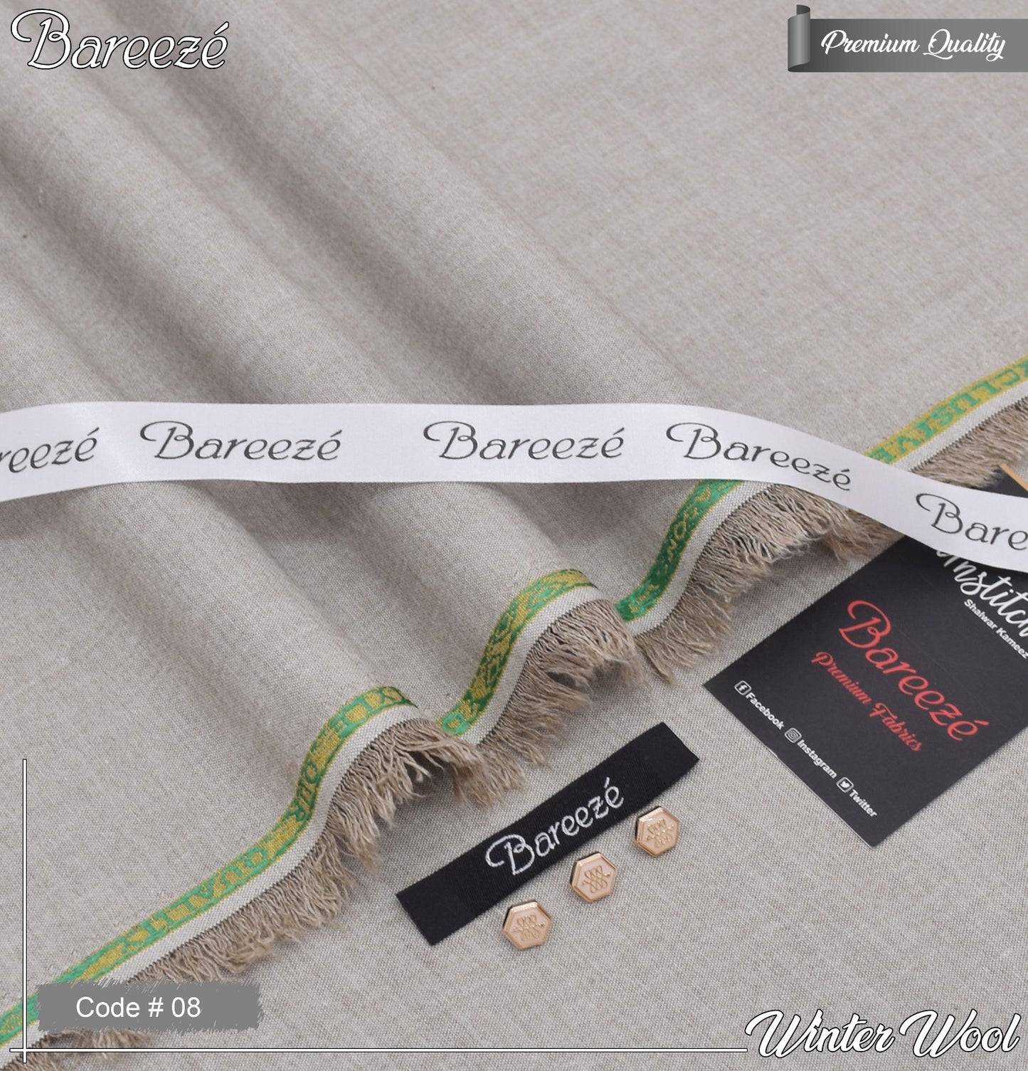 BAREEZE Men’s Luxury Winter Wool – Premium Unstitched Fabric