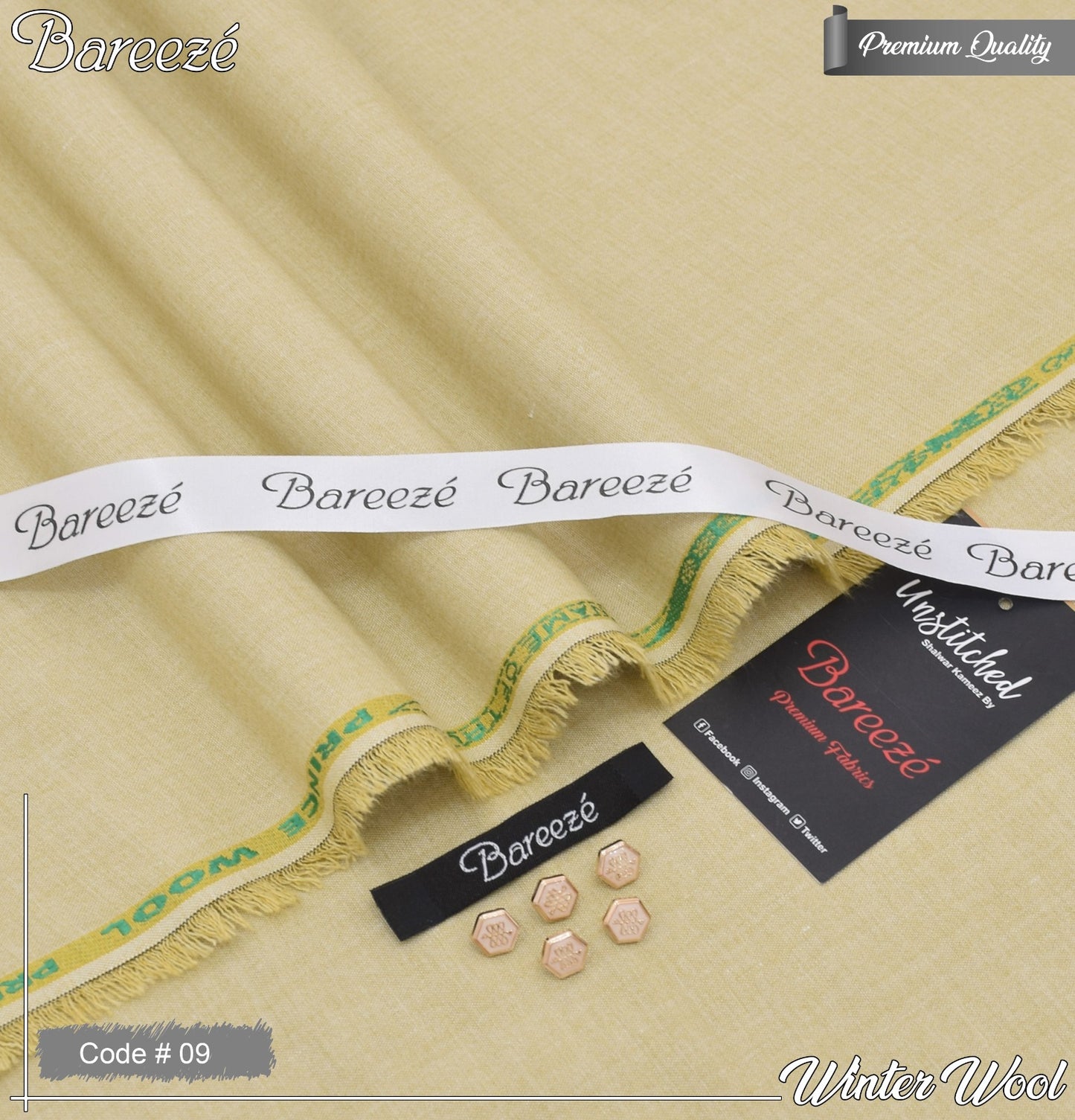 BAREEZE Men’s Luxury Winter Wool – Premium Unstitched Fabric