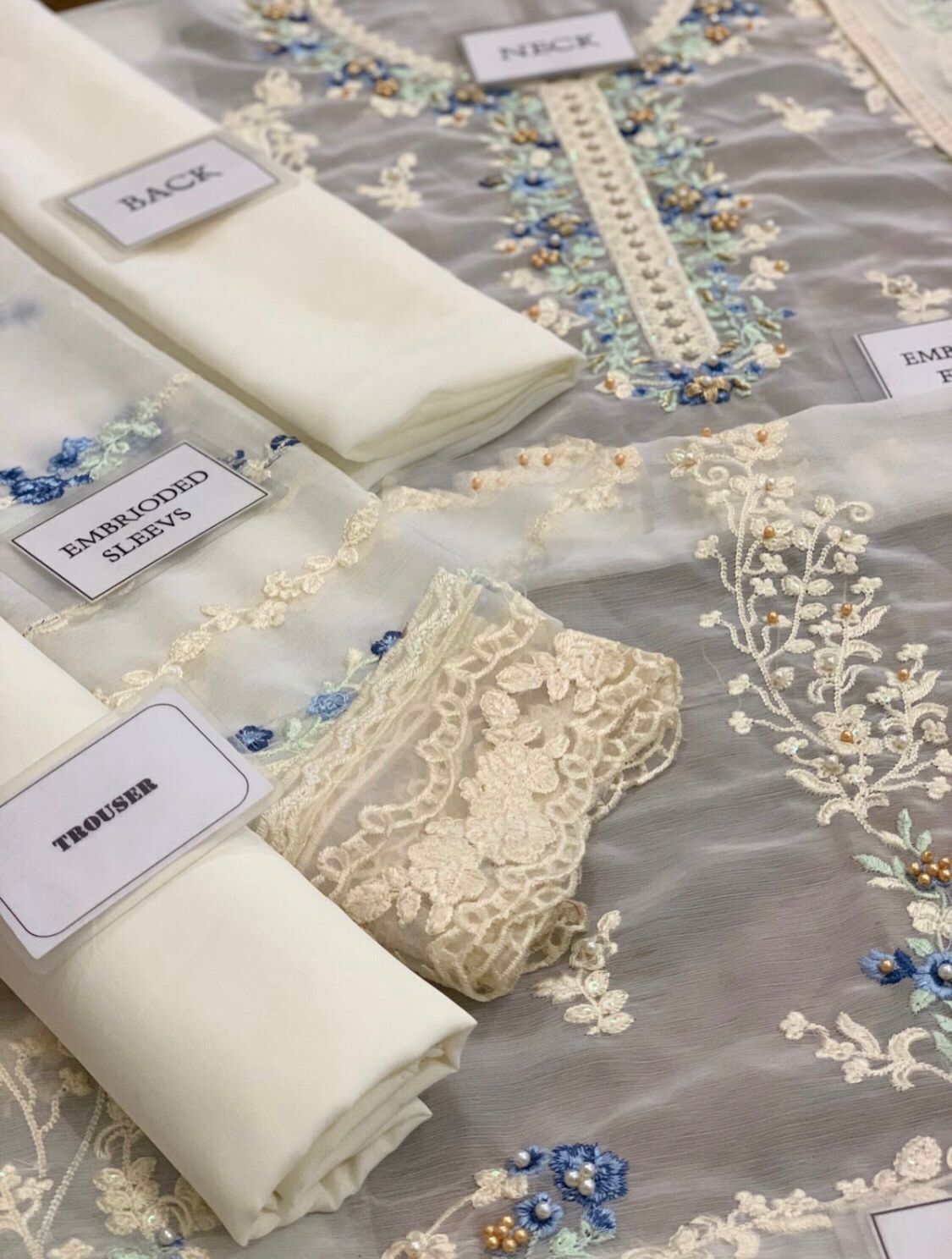 Agha Noor Chiffon Embroidered & Hand-Embellished 3PC Suit