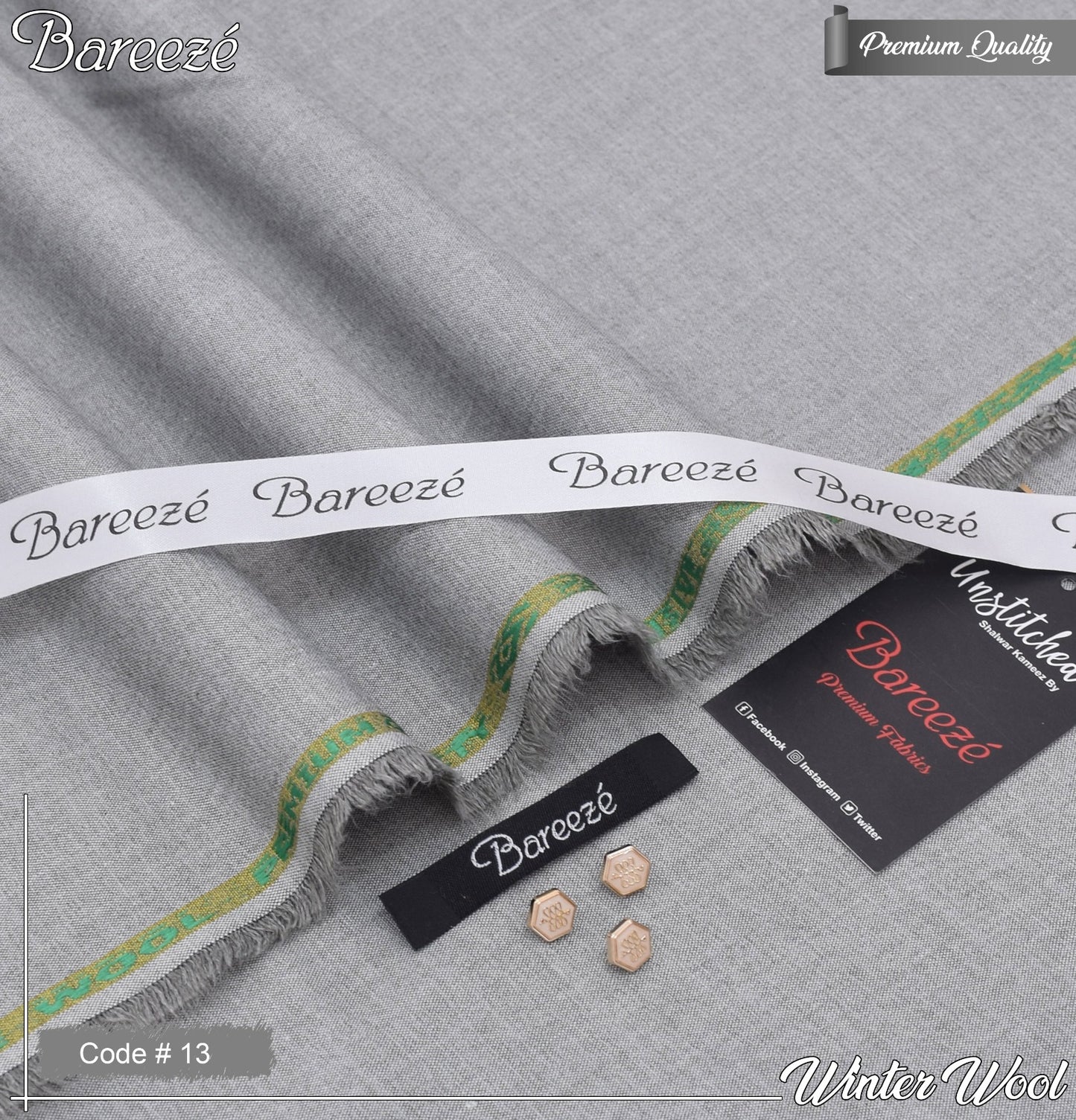 BAREEZE Men’s Luxury Winter Wool – Premium Unstitched Fabric